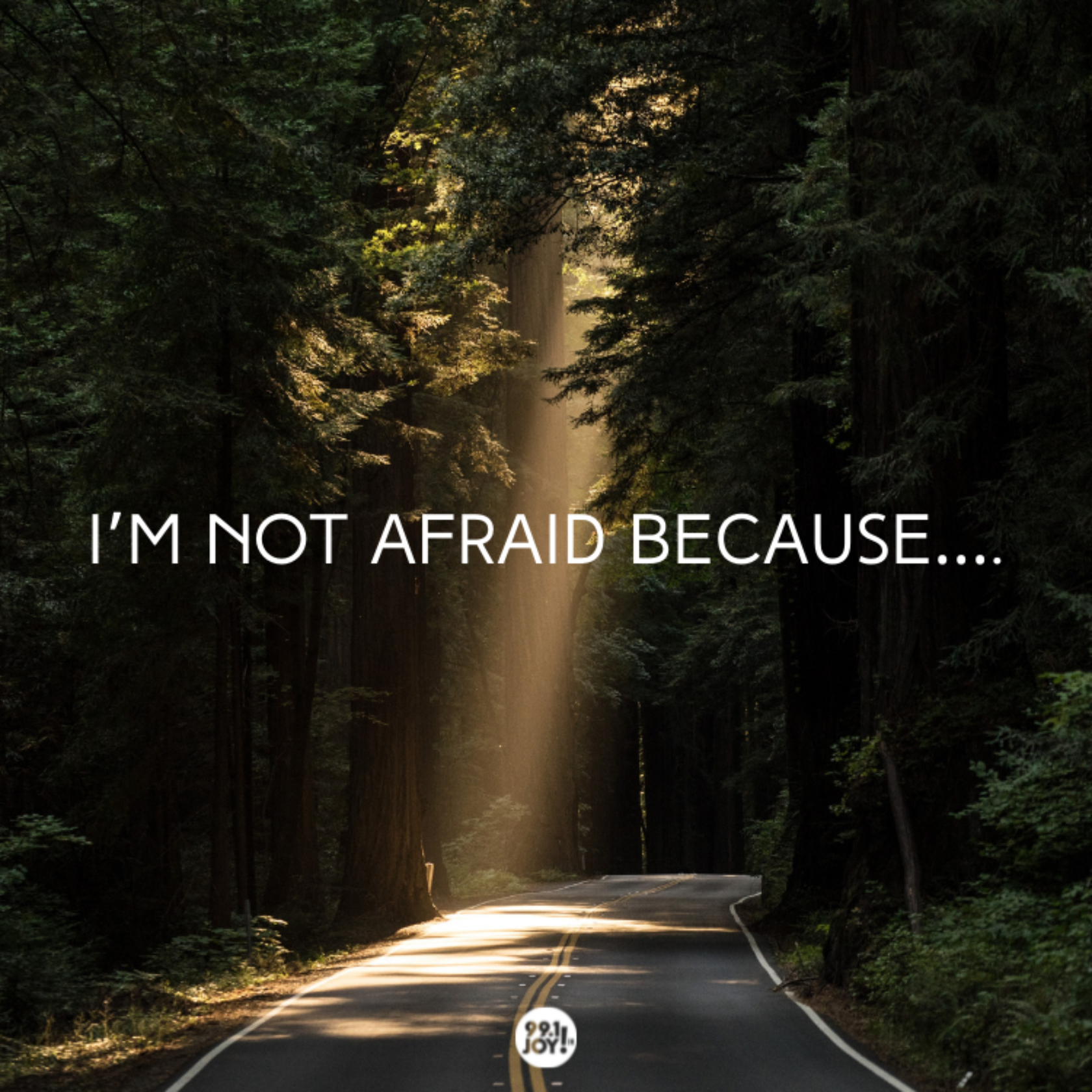 I’m Not Afraid Because….