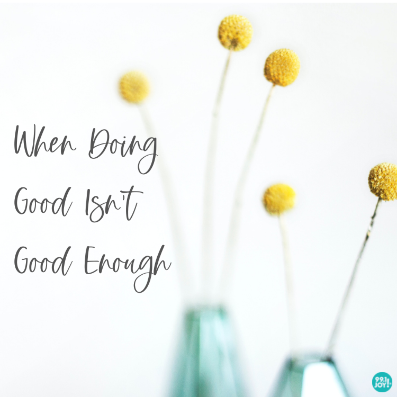 When Doing Good Isn’t Good Enough