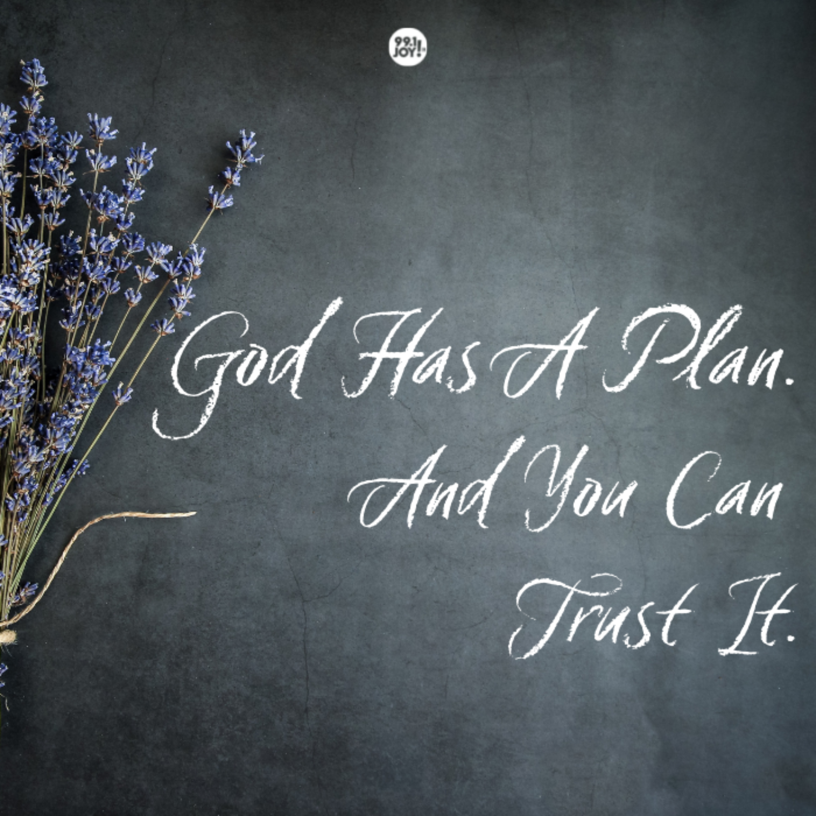 God Has A Plan. And You Can Trust It.