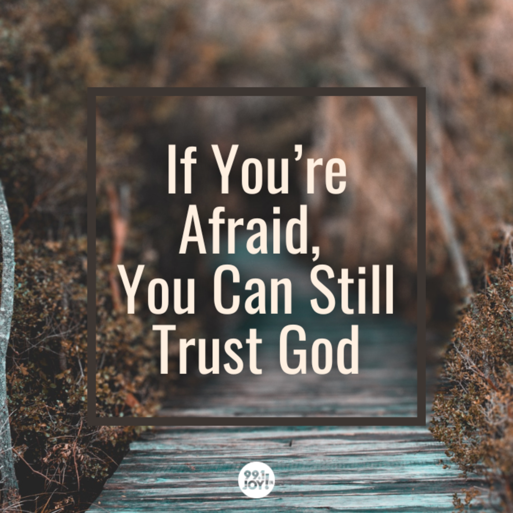 If You’re Afraid, You Can Still Trust God