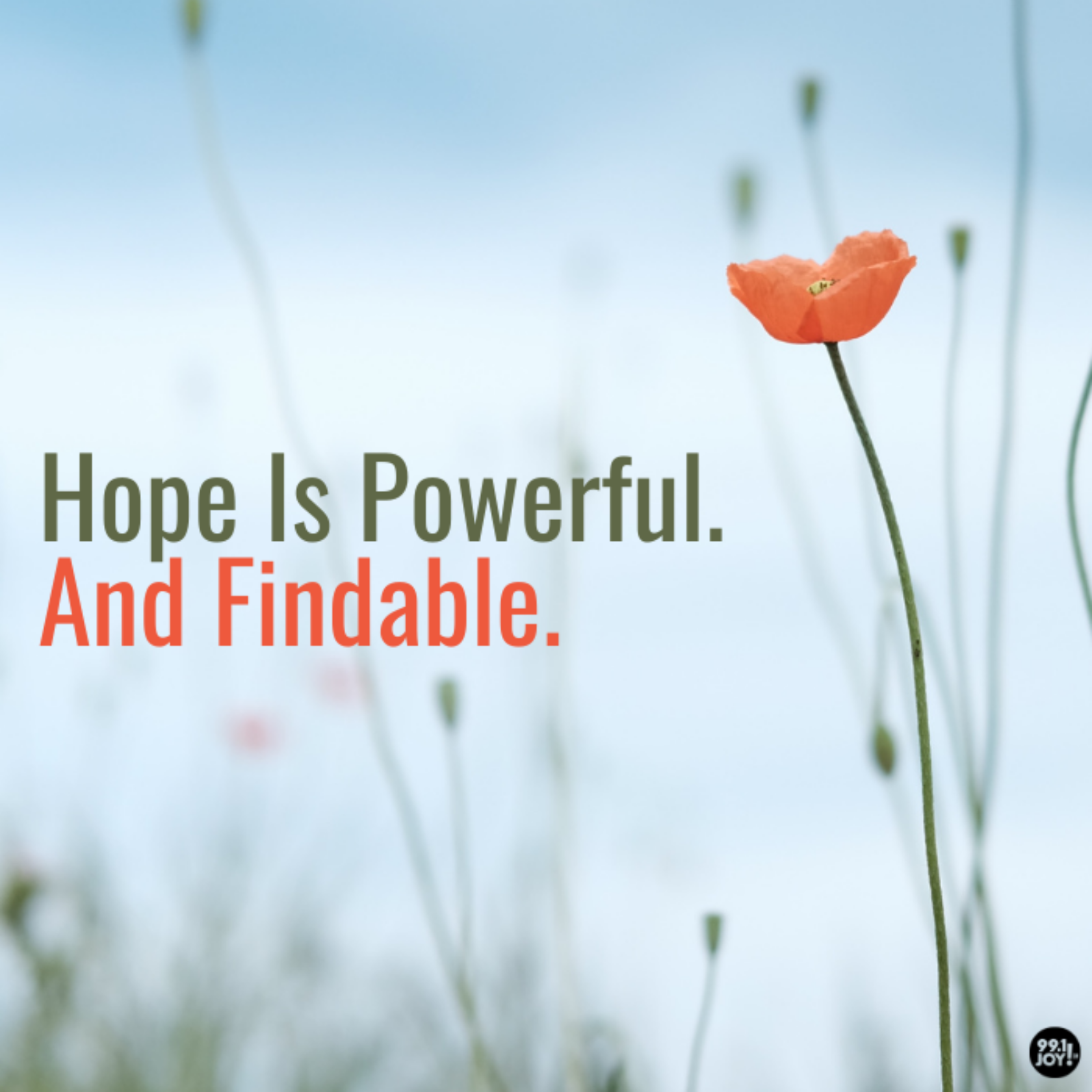 Hope Is Powerful. And Findable.
