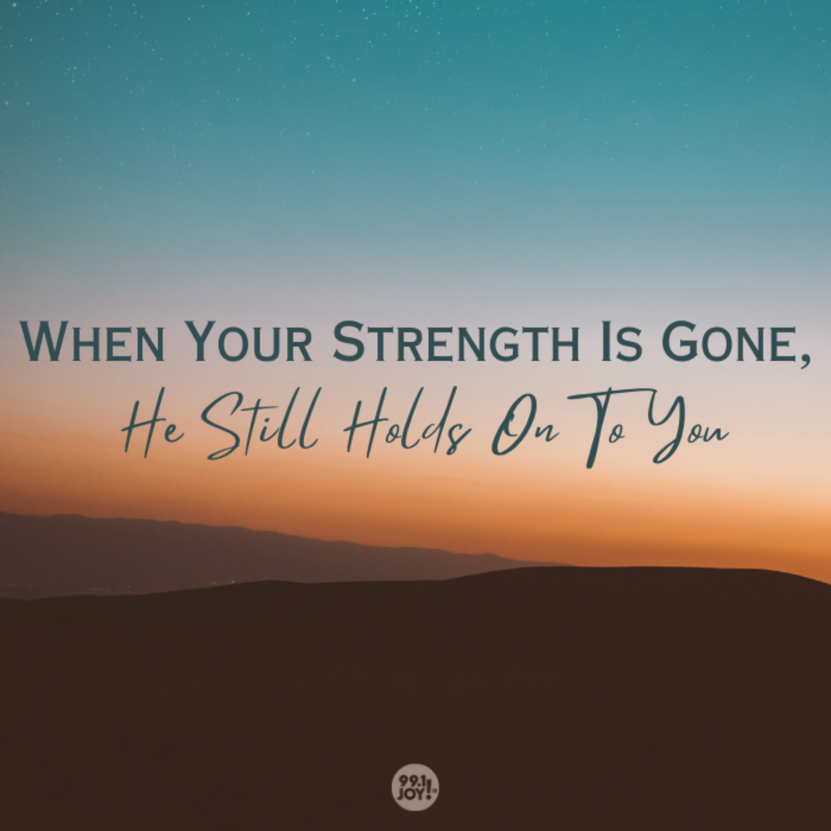When Your Strength Is Gone, He Still Holds On To You