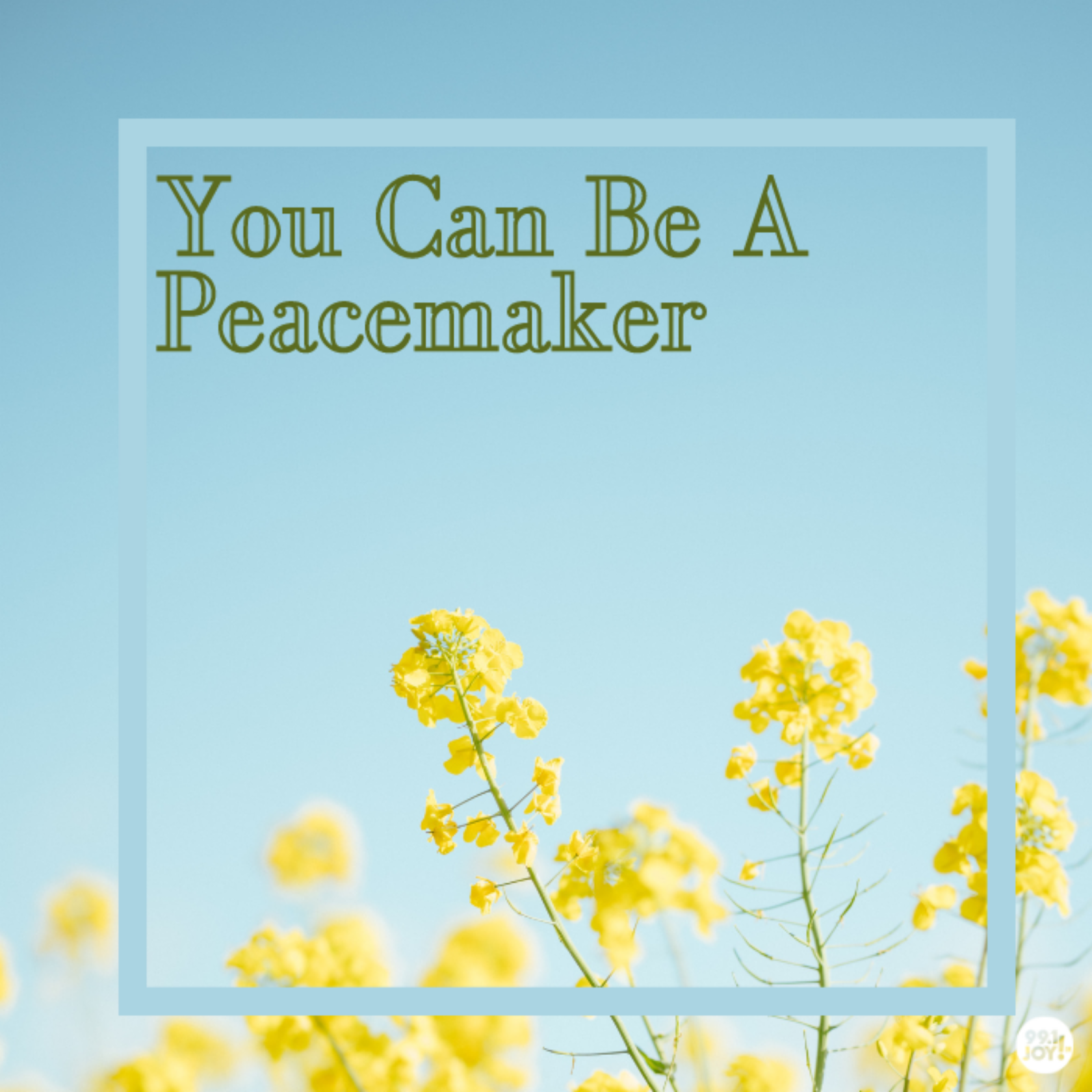 You Can Be A Peacemaker
